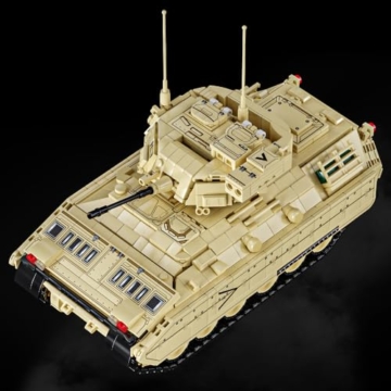 DUANT 39036 Gepanzerte Fahrzeuge M2 Bradley Baustein-Kit, Militärische Gepanzerte Panzer Fahrzeug-Baustein-Set, 1862 Pcs von Erwachsenen Gepanzerte Fahrzeug-Modell-Kits, Gebäude Spielzeug Geschenk - 5