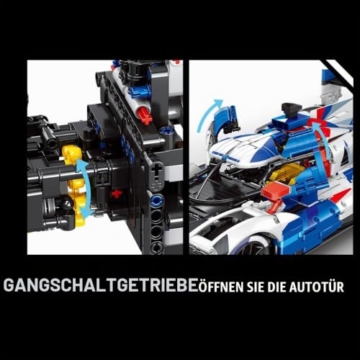 DUANT 39044 HYBRID V8 Rennwagen Baublock Set, 1: 8 Skala Supercar Bauspielzeug, 3507 Stück Technik Rennwagen Block Modelle, MOC Erwachsene Sportwagen Modelle Sammlung Geschenke - 4
