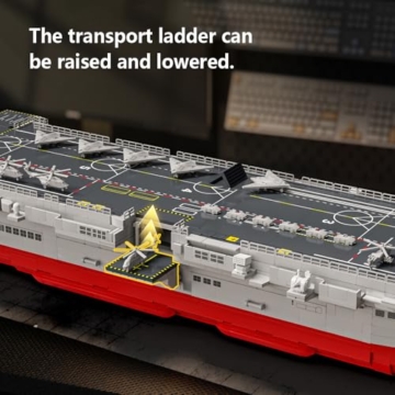 DUANT 39045 Typ 076 Amphibische Assault Ship Bausteine Set, 4526 Teile der Militärserie 1:300 Skala Schlachtschiff Modell Bausteine Set, Erwachsene Sammelspielzeug Geschenk Schlachtschiff Modell - 7