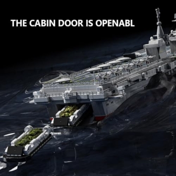 DUANT 39045 Typ 076 Amphibische Assault Ship Bausteine Set, 4526 Teile der Militärserie 1:300 Skala Schlachtschiff Modell Bausteine Set, Erwachsene Sammelspielzeug Geschenk Schlachtschiff Modell - 8