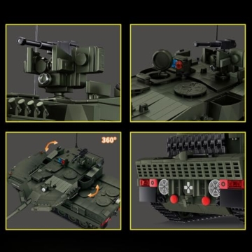 DUANT 39060 Leopard 2A8 Hauptkampfpanzer Bausteine Set, 2306 Teile Militärisches Panzerfahrzeug Modell Spielzeug, Panzermodelle für Raumdekoration oder Sammlung Verwendet (96012) - 5