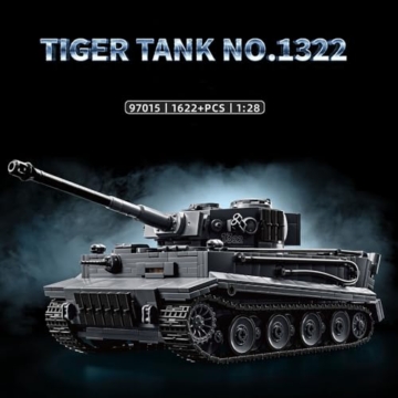 DUANT 39062 Tiger Tank No.1322 Bausteinsatz, 1622 Stück Militär 1:28 Maßstab Panzer Modell Spielzeug, Raumdekoration oder Sammlung (97015) - 2