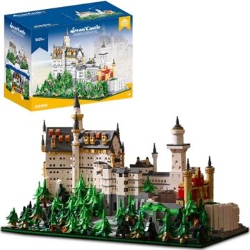 DUANT 39072 Schwanenschloss Baustein Set, 5421 Stück Schloss Baumodell Baustein Kit, Erwachsene Kreativ Enthusiast Modell Geschenke und Einzigartige Sammlerstücke - 1