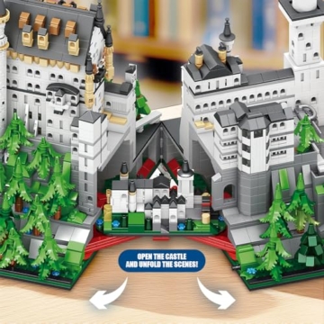 DUANT 39072 Schwanenschloss Baustein Set, 5421 Stück Schloss Baumodell Baustein Kit, Erwachsene Kreativ Enthusiast Modell Geschenke und Einzigartige Sammlerstücke - 6