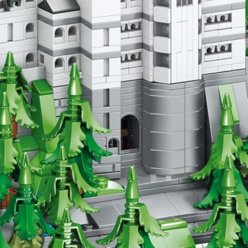 DUANT 39072 Schwanenschloss Baustein Set, 5421 Stück Schloss Baumodell Baustein Kit, Erwachsene Kreativ Enthusiast Modell Geschenke und Einzigartige Sammlerstücke - 8