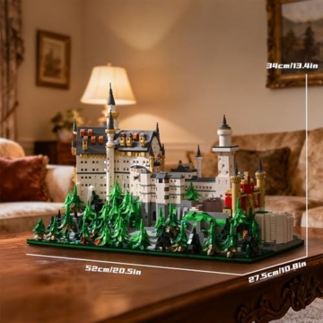DUANT 39072 Schwanenschloss Baustein Set, 5421 Stück Schloss Baumodell Baustein Kit, Erwachsene Kreativ Enthusiast Modell Geschenke und Einzigartige Sammlerstücke - 9