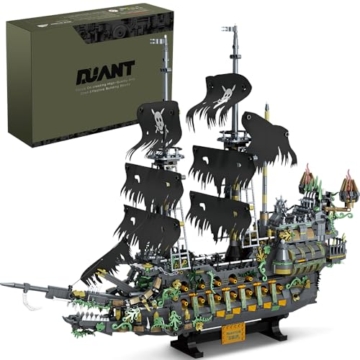 DUANT 39107 The Flying Dutchman Piratenschiff Bauspielzeug，2434PCS Klemmbausteine Großes Segelschiff Modell, Sammler-Modell für Erwachsene & Jugendliche - 1