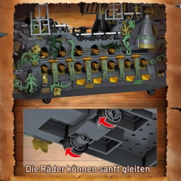 DUANT 39107 The Flying Dutchman Piratenschiff Bauspielzeug，2434PCS Klemmbausteine Großes Segelschiff Modell, Sammler-Modell für Erwachsene & Jugendliche - 6