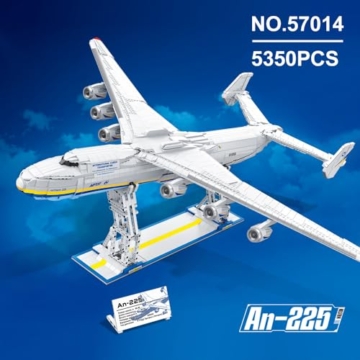 DUANT 39127 Technik 1:84 Antonov An-225 Mriya Klemmbausteine Bausatz, 5350 Teile groß Militär Transportflugzeug Flugzeugmodell für Sammler, Flugzeug Set für Erwachsene - 2