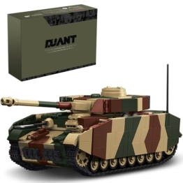 DUANT 39154 Panzer IV H Bausteinsatz, 1641 Stück Militär 1:28 Skala Panzer Modell Spielzeug, Raumdekoration oder Sammlung - 1