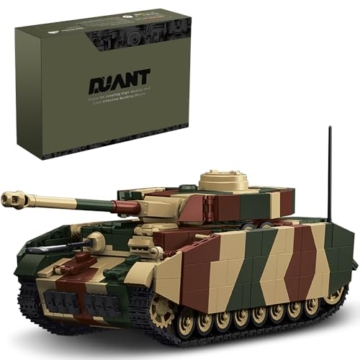 DUANT 39154 Panzer IV H Bausteinsatz, 1641 Stück Militär 1:28 Skala Panzer Modell Spielzeug, Raumdekoration oder Sammlung - 1