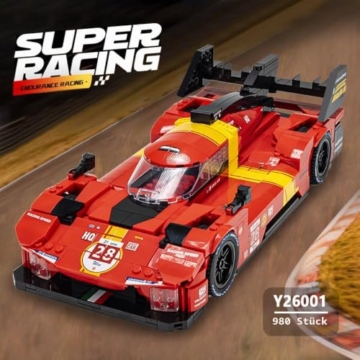 DUANT 499P Rennwagen Klemmbausteine Bausatz- 980 Teile, erweiterte Supercar Modell, technische Sportwagen Bausteine Set, Herausforderung BAU Spielzeug Geschenk für Hobbyisten und Erwachsene - 2