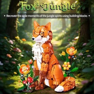 DUANT 59022 Fox Jungle Baustein Set, 1558pcs Fox Modell kreative Enthusiasten Geschenke und Einzigartige Sammlerstücke - 2