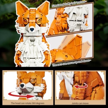 DUANT 59022 Fox Jungle Baustein Set, 1558pcs Fox Modell kreative Enthusiasten Geschenke und Einzigartige Sammlerstücke - 5