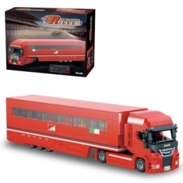 DUANT 59031 Roter LKW Baustein Set, 1228pcs LKW Modell Kreative Enthusiasten Geschenke und Einzigartige Sammlerstücke - 1