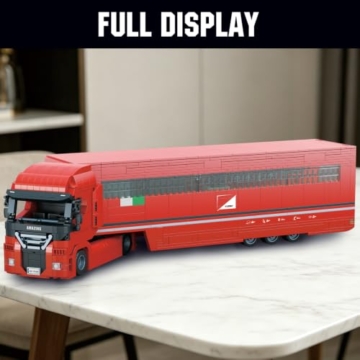 DUANT 59031 Roter LKW Baustein Set, 1228pcs LKW Modell Kreative Enthusiasten Geschenke und Einzigartige Sammlerstücke - 4