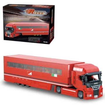 DUANT 59031 Roter LKW Baustein Set, 1228pcs LKW Modell Kreative Enthusiasten Geschenke und Einzigartige Sammlerstücke - 1