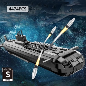 DUANT 628020 941 Modell Atom-U-Boote Bausteine Bausatz, 4474 Stück Militär Atom-U-Boot-Komponenten von Kriegsschiffen, Sammelbar Zeigen Sie U-Boot Modelle Spielzeug und Geschenke - 2