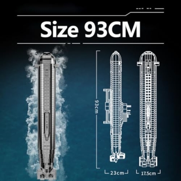 DUANT 628020 941 Modell Atom-U-Boote Bausteine Bausatz, 4474 Stück Militär Atom-U-Boot-Komponenten von Kriegsschiffen, Sammelbar Zeigen Sie U-Boot Modelle Spielzeug und Geschenke - 3