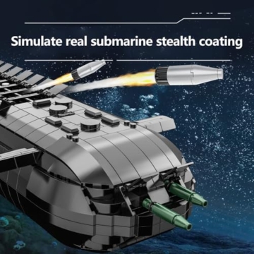DUANT 628020 941 Modell Atom-U-Boote Bausteine Bausatz, 4474 Stück Militär Atom-U-Boot-Komponenten von Kriegsschiffen, Sammelbar Zeigen Sie U-Boot Modelle Spielzeug und Geschenke - 4