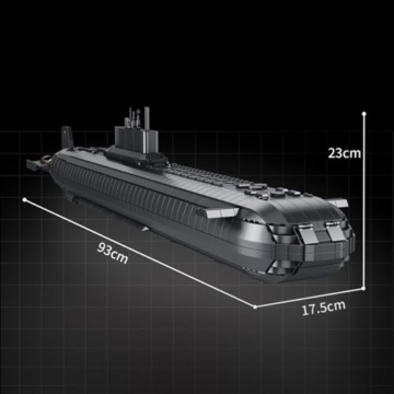 DUANT 628020 941 Modell Atom-U-Boote Bausteine Bausatz, 4474 Stück Militär Atom-U-Boot-Komponenten von Kriegsschiffen, Sammelbar Zeigen Sie U-Boot Modelle Spielzeug und Geschenke - 9