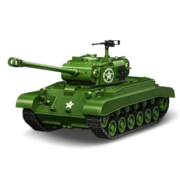 DUANT 97011 M26 Pershing Heavy Tank Baustein Set, Militär Panzer Modell Spielzeug Kit, 1703 Stück Erwachsene MOC Panzer Fahrzeug Modell Kit, Militär Enthusiast Baustein Spielzeug Geschenk - 1