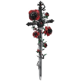 DUANT Black Thorn Schwert Rose Bauspielzeug, MOC Blumenpflanze und Ritterschwert Kombinationsbausteinset, Geeignet Erwachsene(59050) - 1