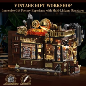 DUANT Café-Haus-Bausteinset, MOC Straßenszene Café-Spielzeugmodell, EIN Hausgeschenk, das Sich für Erwachsene zum Bauen und Ausstellen eignet (59072) - 4