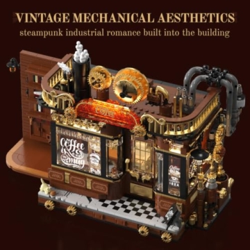 DUANT Café-Haus-Bausteinset, MOC Straßenszene Café-Spielzeugmodell, EIN Hausgeschenk, das Sich für Erwachsene zum Bauen und Ausstellen eignet (59072) - 6