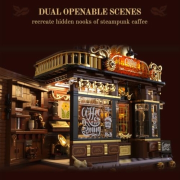 DUANT Café-Haus-Bausteinset, MOC Straßenszene Café-Spielzeugmodell, EIN Hausgeschenk, das Sich für Erwachsene zum Bauen und Ausstellen eignet (59072) - 7