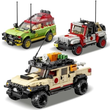 DUANT Dinosaur World Klassisches Geländewagen-Bausteinset, Bekannte Geländewagenserie, Für Erwachsene Geeignete Klemmbausteine Technik Trucks, Sammlerspielzeug-Geschenkmodelle - 1