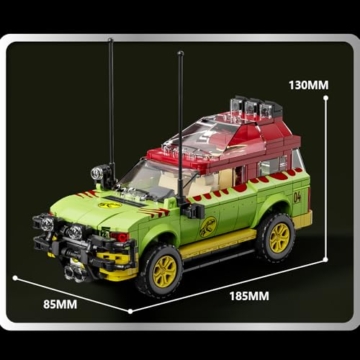 DUANT Dinosaur World Klassisches Geländewagen-Bausteinset, Bekannte Geländewagenserie, Für Erwachsene Geeignete Klemmbausteine Technik Trucks, Sammlerspielzeug-Geschenkmodelle - 7