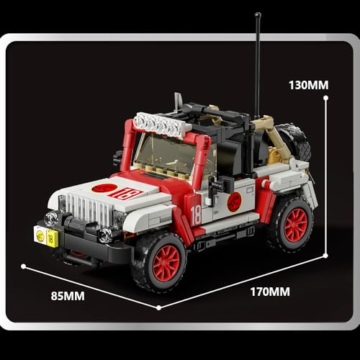 DUANT Dinosaur World Klassisches Geländewagen-Bausteinset, Bekannte Geländewagenserie, Für Erwachsene Geeignete Klemmbausteine Technik Trucks, Sammlerspielzeug-Geschenkmodelle - 8