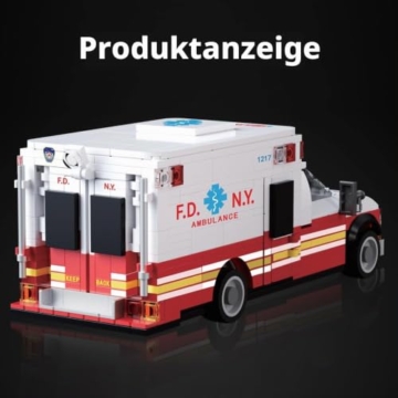 DUANT Krankenwagen Klemmbausteine Technik, Spielzeugautos der City Rescue Team Serie, Erste-Hilfe-Modell für Erwachsene, geeignet zum Sammeln und Ausstellen (39110) - 5