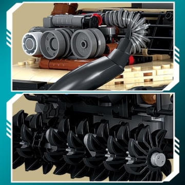 DUANT Max Hammer 2 In 1 Wüste Off Road Fahrzeug Klemmbausteine Bausatz, 2069 Teile Militärisches Humvvee Modell Bausteine Set, Jeep SUV Montage Geschenk für Fans- Hobbyisten und Erwachsene - 5