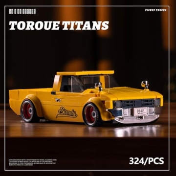 DUANT PB8842 1:32 Freiheit Cruiser Pickup Auto Klemmbausteine Bausatz, 324 Stück Auto Modell Spielzeug mit Display Box, LKW Klemmblöcke für Erwachsene - 2