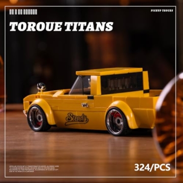 DUANT PB8842 1:32 Freiheit Cruiser Pickup Auto Klemmbausteine Bausatz, 324 Stück Auto Modell Spielzeug mit Display Box, LKW Klemmblöcke für Erwachsene - 3