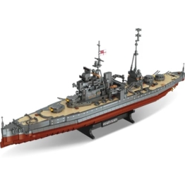 DUANT Queen Elizabeth-Klasse Schlachtschiff klemmbausteine, Schiff der britischen Royal Navy aus dem Zweiten Weltkrieg, ein Groß Militär Schlachtschiff-Bauspielzeug, geeignet für erwachsene Sammler - 1