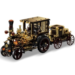 DUANT Retro mechanisches Dampfauto Klemmbausteine Technik, MOC-Oldtimer-Bausatz, Supercar-Spielzeugmodell, Bausteine für Erwachsene zum Sammeln von Autos(1-10) - 1
