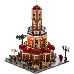 DUANT Retro-Tempel-Bausteinset mit Kuppel, Tempelhaus-MOC-Straßenszene, Spielzeuggeschenk, geeignet für Erwachsene zum Sammeln, Ausstellen und Verschenken (59068) - 1