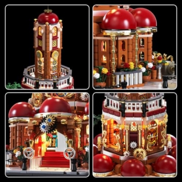DUANT Retro-Tempel-Bausteinset mit Kuppel, Tempelhaus-MOC-Straßenszene, Spielzeuggeschenk, geeignet für Erwachsene zum Sammeln, Ausstellen und Verschenken (59068) - 7