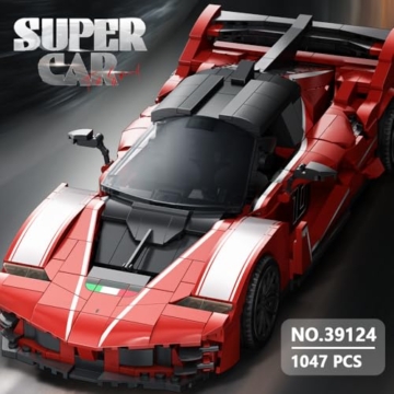 DUANT Supercar-Bausteinspielzeug, 1047 Teile, MOC Klemmbausteine Technik Auto, Spielzeug für Erwachsene zum Ausstellen und Sammeln, Sportwagen-Geschenkspielzeug