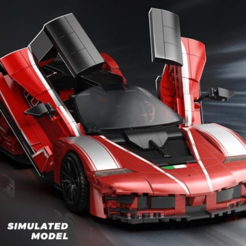 DUANT Supercar-Bausteinspielzeug, 1047 Teile, MOC Klemmbausteine Technik Auto, Spielzeug für Erwachsene zum Ausstellen und Sammeln, Sportwagen-Geschenkspielzeug