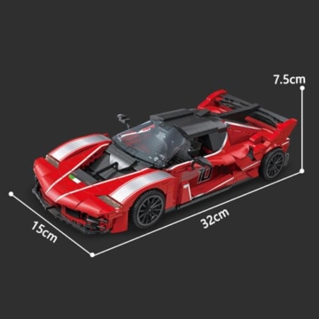 DUANT Supercar-Bausteinspielzeug, 1047 Teile, MOC Klemmbausteine Technik Auto, Spielzeug für Erwachsene zum Ausstellen und Sammeln, Sportwagen-Geschenkspielzeug