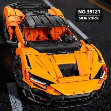 DUANT W11 Supercar Klemmbausteine Technik, Groß modularer Sportwagen im Maßstab 1:6, EIN Auto zum Sammeln und Ausstellen für Erwachsene(5036 Teile) - 2