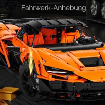 DUANT W11 Supercar Klemmbausteine Technik, Groß modularer Sportwagen im Maßstab 1:6, EIN Auto zum Sammeln und Ausstellen für Erwachsene(5036 Teile) - 4