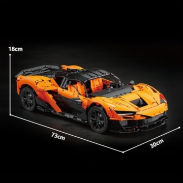 DUANT W11 Supercar Klemmbausteine Technik, Groß modularer Sportwagen im Maßstab 1:6, EIN Auto zum Sammeln und Ausstellen für Erwachsene(5036 Teile) - 9