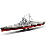 DUANT WW2 Bismarck Schlachtschiff Bausteinset, Eines der Militärserie Deutsche Bismarck Groß kriegsschiffe, Geeignet für Erwachsene MOC Spielzeug Geschenk Klemmbausteine Technik Schiff (39057) - 1