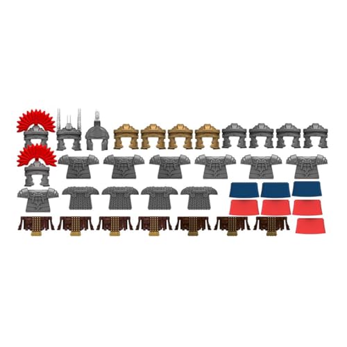 ExPrismarx Militär Waffen Set, Mittelalterliche Römische Truppen Waffen Zubehör Bausteine Set, Kompatibel mit den Meisten Marken (82 Teile) - 2