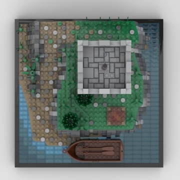 ExPrismarx Mittelalter Schloss Modell, 2093 Teile 8-in-1 Modulares Mittelalter Piraten Turm Klemmbausteine Set, Großes Historisches Architekturmodell als Display & Sammlerstück - 6